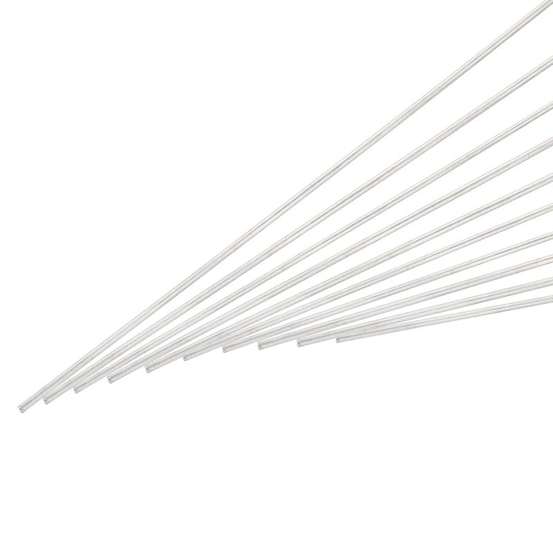 uxcell 1.5mm x 300mm Stainless Steel Round Rod, Metal Solid Shaft Rods Lathe Bar Stock for DIY Crafts Model Car Helicopter Airplane 10pcs - Image 1